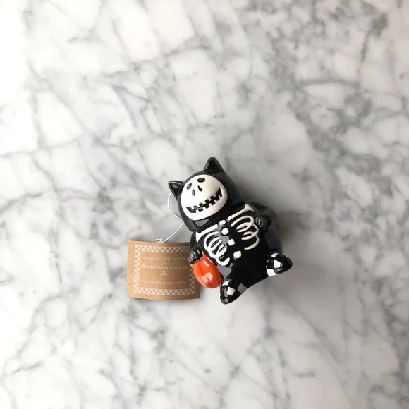 Mackenzie Childs Patience Brewster Boney Cat Salt & Pepper Shakers halloween 🎃 - Picture 2 of 8